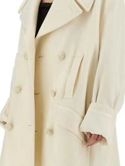Mm6 Maison Margiela Oversized Double-breasted Coat Large Lapels In White