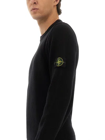 Stone Island Cotton Sweatshirt In Black
