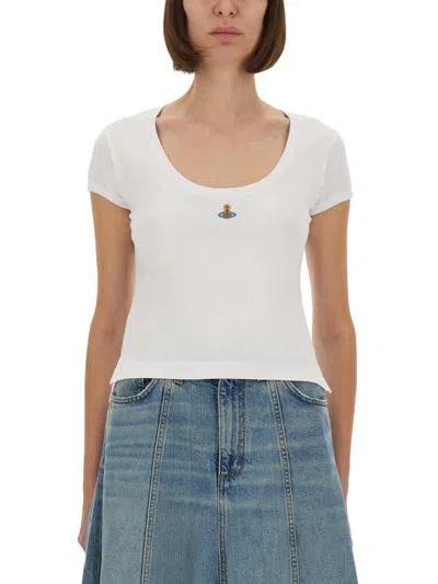 Vivienne Westwood Micro "lollo" T-shirt In White