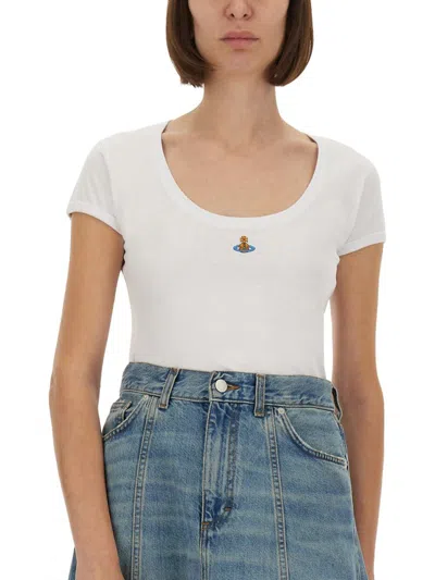 Vivienne Westwood Micro "lollo" T-shirt In White