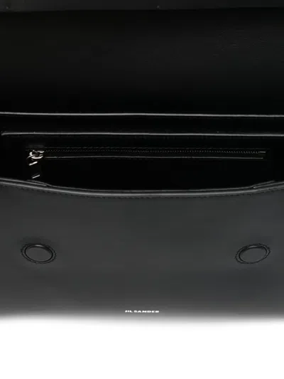 Jil Sander Small Leather Bag Adjustable Strap In Black