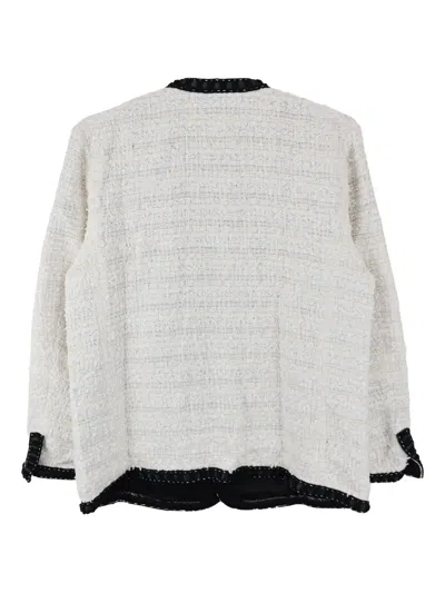 Readymade Tweed Trimmed Jacket In White