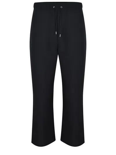 Oamc Drawstring-waist Straight-leg Trousers In Black