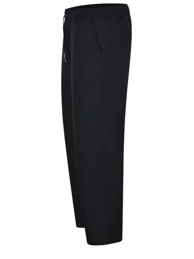 Oamc Drawstring-waist Straight-leg Trousers In Black
