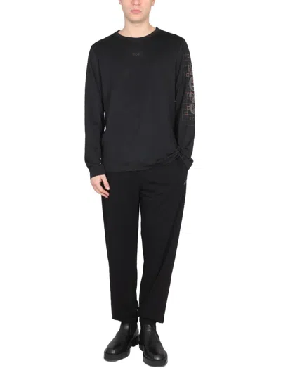 Hugo Boss Boss Men T-shirt With Logo In Black