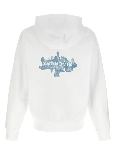 Givenchy Oversized Graphic Print Hoodie With Kangaroo Pocket In White