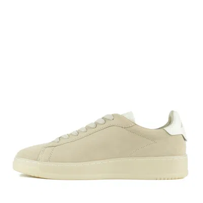 Autry Dallas Low Marshmallow Suede And Papyrus Sneakers In Neutral