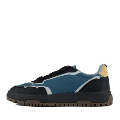 Autry Wildpace Low Nylon Ripstop And Leather Dark Blue And Black Sneakers In Multi