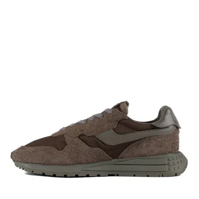 Autry 'reelwind' Brown Low Top Sneakers With Logo Patch Ontongue And Side In Brown