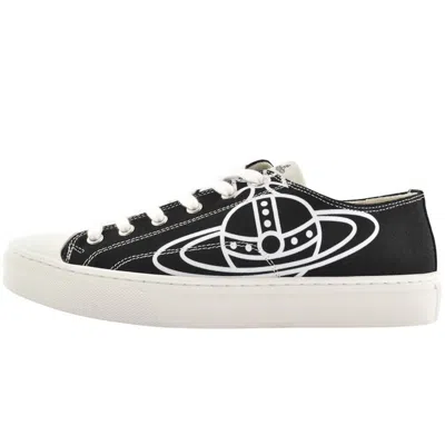 Vivienne Westwood Low Top Canvas Plimsoll Cotton Canvas Black 11-45 Men
