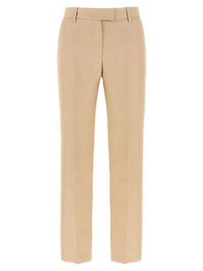 Alberto Biani Tailored Trousers With Button Detail And Pockets In Neutral