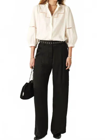 Ba&sh Cary Straight Leg Pants In Black In Black