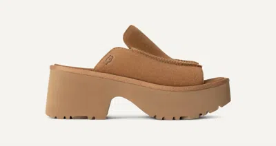 Ugg Women New Heights Slide In Chestnut In Pink
