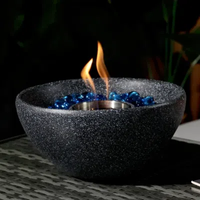 Hivvago Tabletop Fire Pit Portable And Sleek Round Black Fire Bowl
