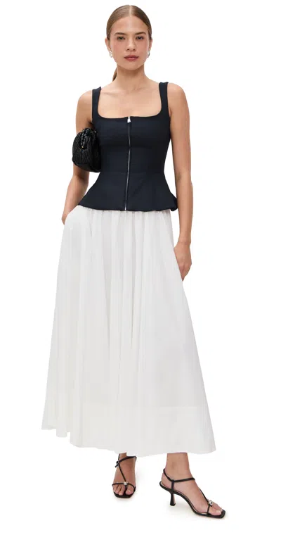 Simkhai Womens Black Multi Jolynn Scoop-neckline Woven Midi Dress