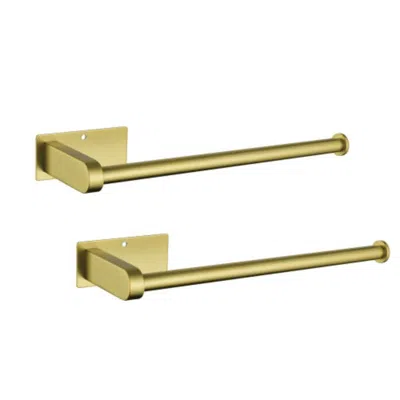 Hivvago Brushed Gold Paper Towel Holder Wall Mount - 2 Pack In Multi