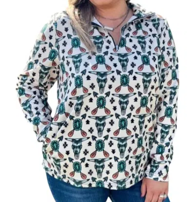Sterling Kreek Eastern Tribal Pullover In Multi In White