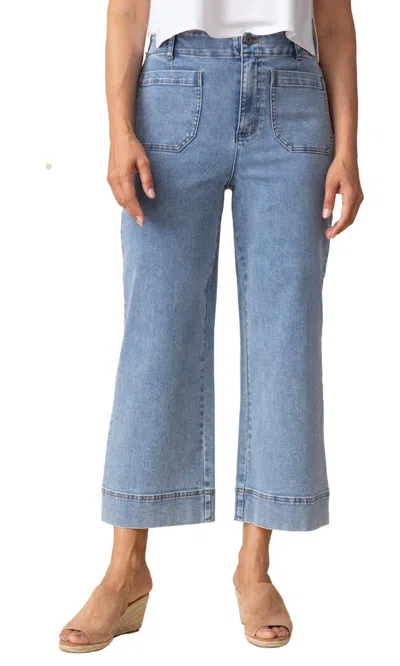 Habitat Cropped Wide Leg Jean In Light Denim In Blue
