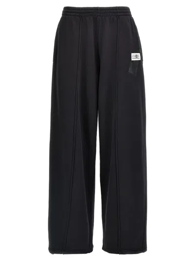 Mm6 Maison Margiela Mm6 By Maison Margiela Brushed Cotton Joggers With Adjustable Drawstring In Black