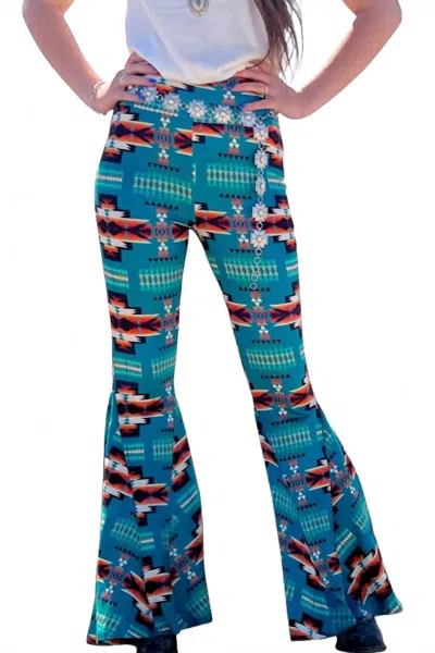 Sterling Kreek Appalachian Flare Pants In Blue In Multi