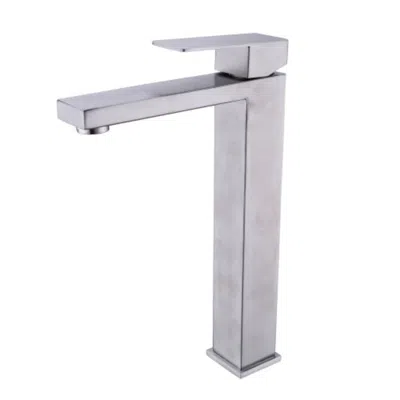 Hivvago Sleek Brushed Nickel Single Handle Vanity Bathroom Faucet - Silver