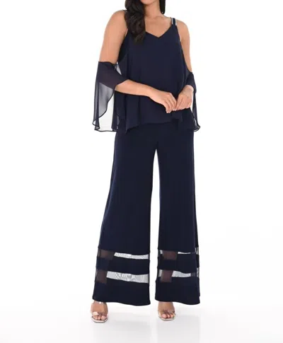 Frank Lyman Women's Wide-leg Pants In Midnight In Blue
