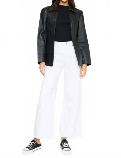 Kancan Mara Ultra High Rise 90's Wide Leg Jeans In White In White
