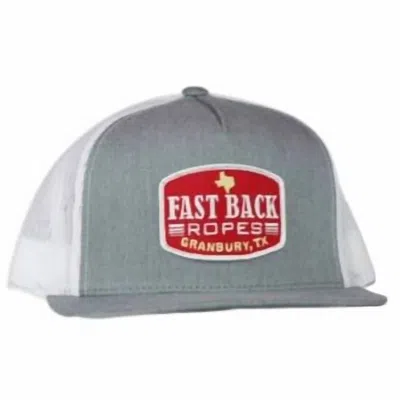 Red Dirt Hat Company Men's Fast Back Roper Cap In Grey/white In Multi