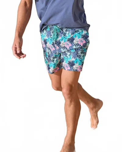 Southern Tide Grand Palms Swim Trunks In Simply Green In Multi