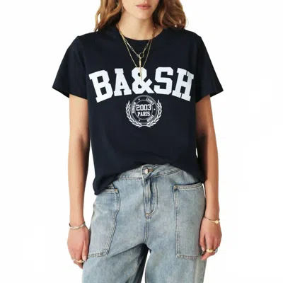 Ba&sh Ioni College Style Tee In Navy In Black