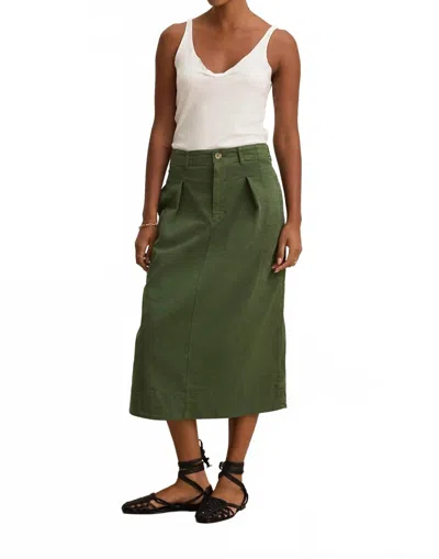 Velvet By Graham & Spencer Lilian Midi Skirt In Olive In Green