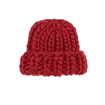 Re/done Knit Watch Cap In Red In Red