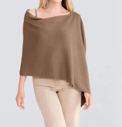 Alashan Cashmere Cotton Cashmere Poncho In Chocolate In Brown