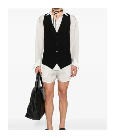 Ann Demeulemeester Juikko Vest In Black Viscose In Black