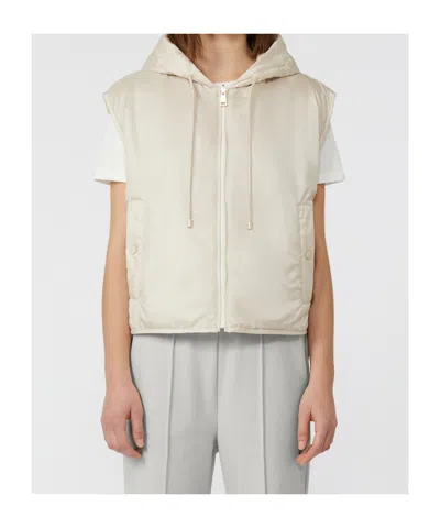 Weekend Max Mara Reversible Water-repellent Canvas Gilet In Neutral
