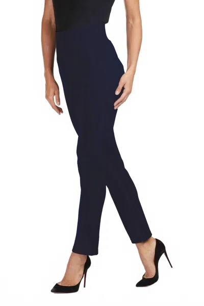 Frank Lyman Pull On Knit Pant In Midnight In Multi