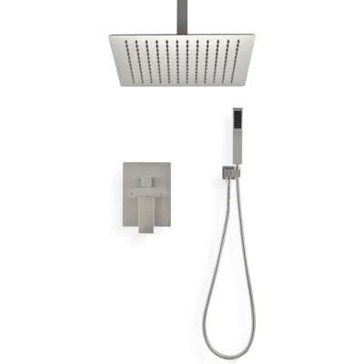 Hivvago Matte Black Bathroom Luxury Combo Set Ceiling Mounted Rainfall