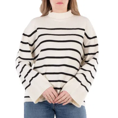 Anine Bing Ladies White Courtney High Neck Jumper In Multi