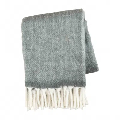 Mudpie Acrylic Blanket In Charcoal In Gray