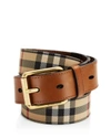 BURBERRY Mark Horseferry Check Belt,1522566TAN