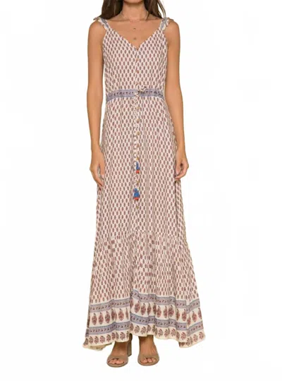 Raga Ruffle Strap Maxi Dress In Cream In Multi