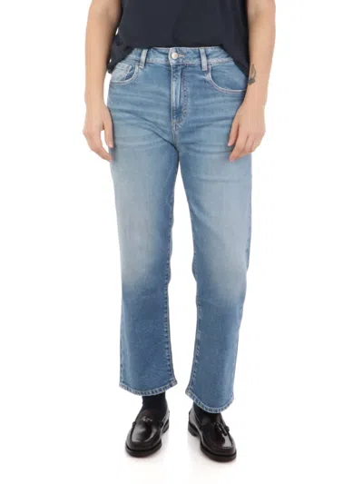 Icon Denim La Mimi Straight Leg Jeans In Medium Wash In Blue