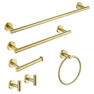 Hivvago 6-piece Brushed Gold Bathroom