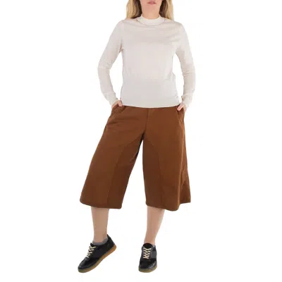 Maison Margiela Ladies Ecru Work-in-progress Wool Jumper In White