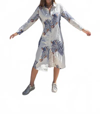 Las Surenas Zebra Tunic In Cream In White