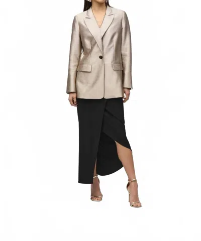 Joseph Ribkoff Silky Knit Asymmetrical Pull-on Skirt In Black In Black