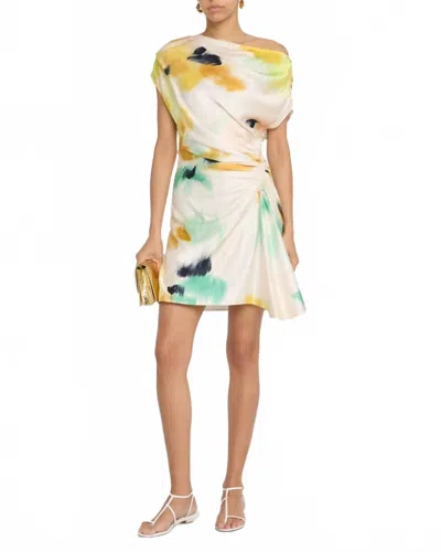 A.l.c Poppy Draped Mini Dress In Neutral