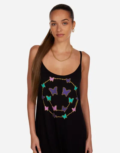 Lauren Moshi Beatrix Butterfly Charm Happyface In Black