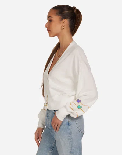 Lauren Moshi Camas Butterfly Charm Happyface In White