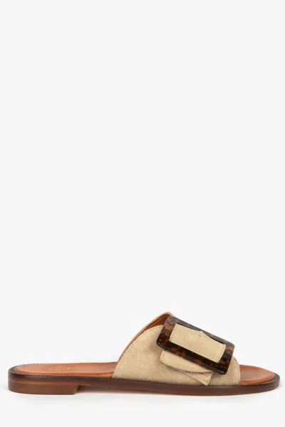 Penelope Chilvers Women's Biarritz Buckle Sandal In Tan In Multi